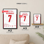 Kerem schiesst die Türkei zur WM nach 24 Jahren Fußball Poster mit Rahmen