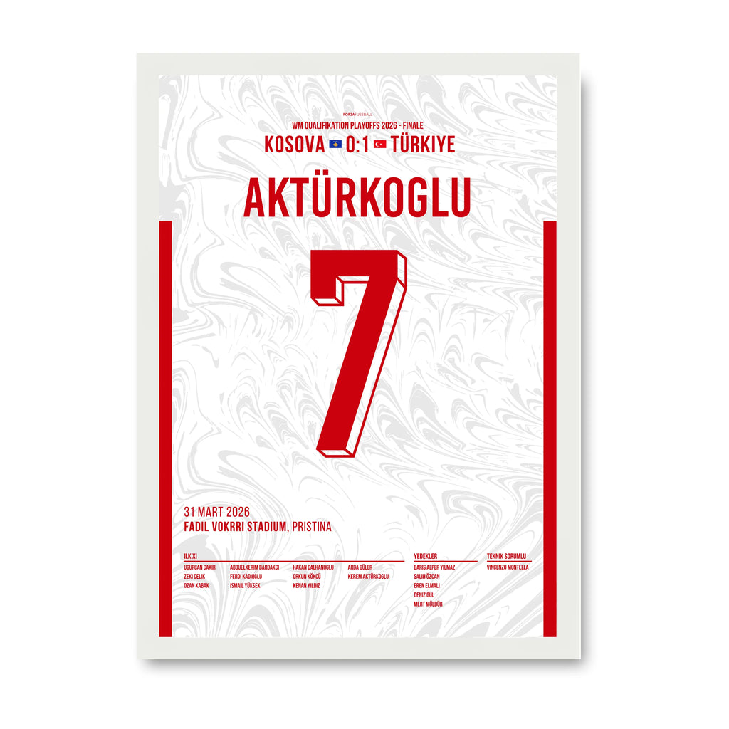 Ferdi X Kerem WM 2026 Quali - 1+1 Set Fußball Poster mit Rahmen