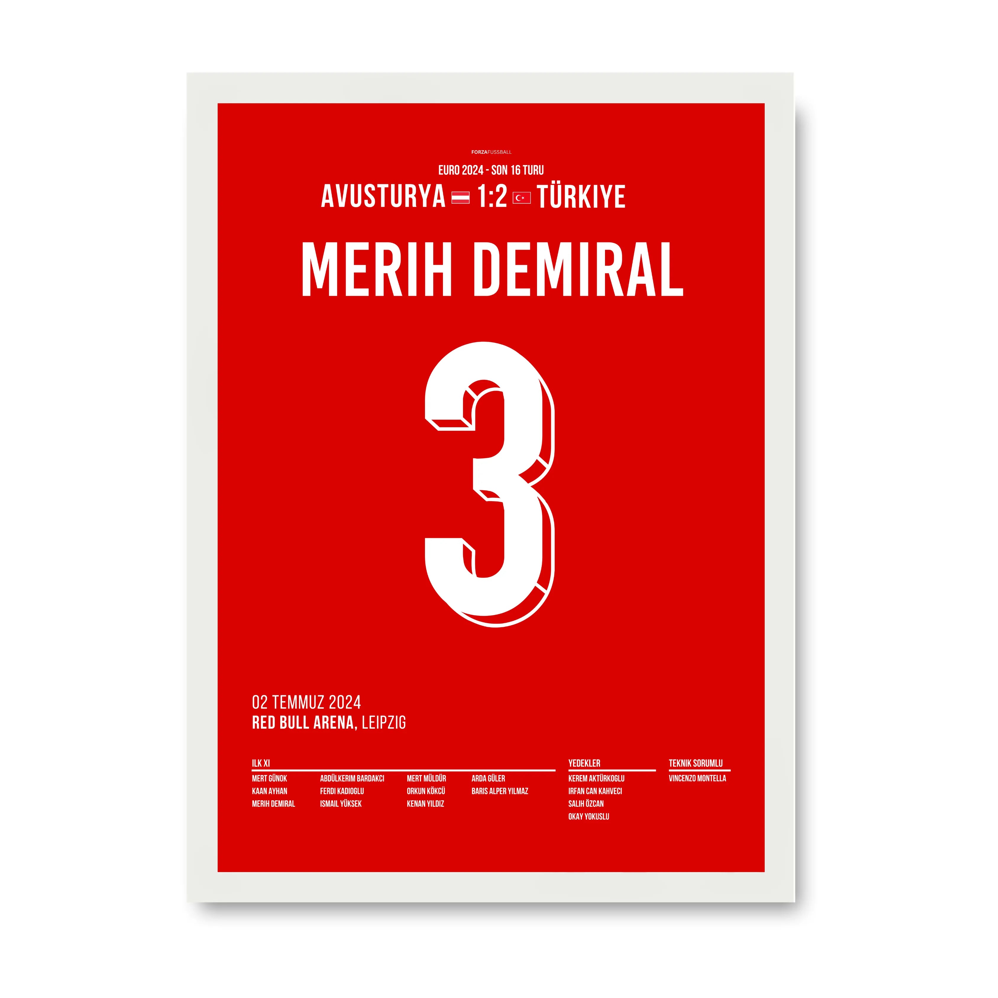 Merih Demiral mit dem Doppelpack im EM Achtelfinale gegen Österreich