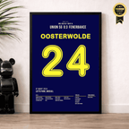 Oosterwolde mit Solo Tor gegen Union SG Fußball Poster mit Rahmen