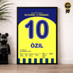 Mesut Özil wird zum Derbyhero gegen Gala Fußball Poster mit Rahmen