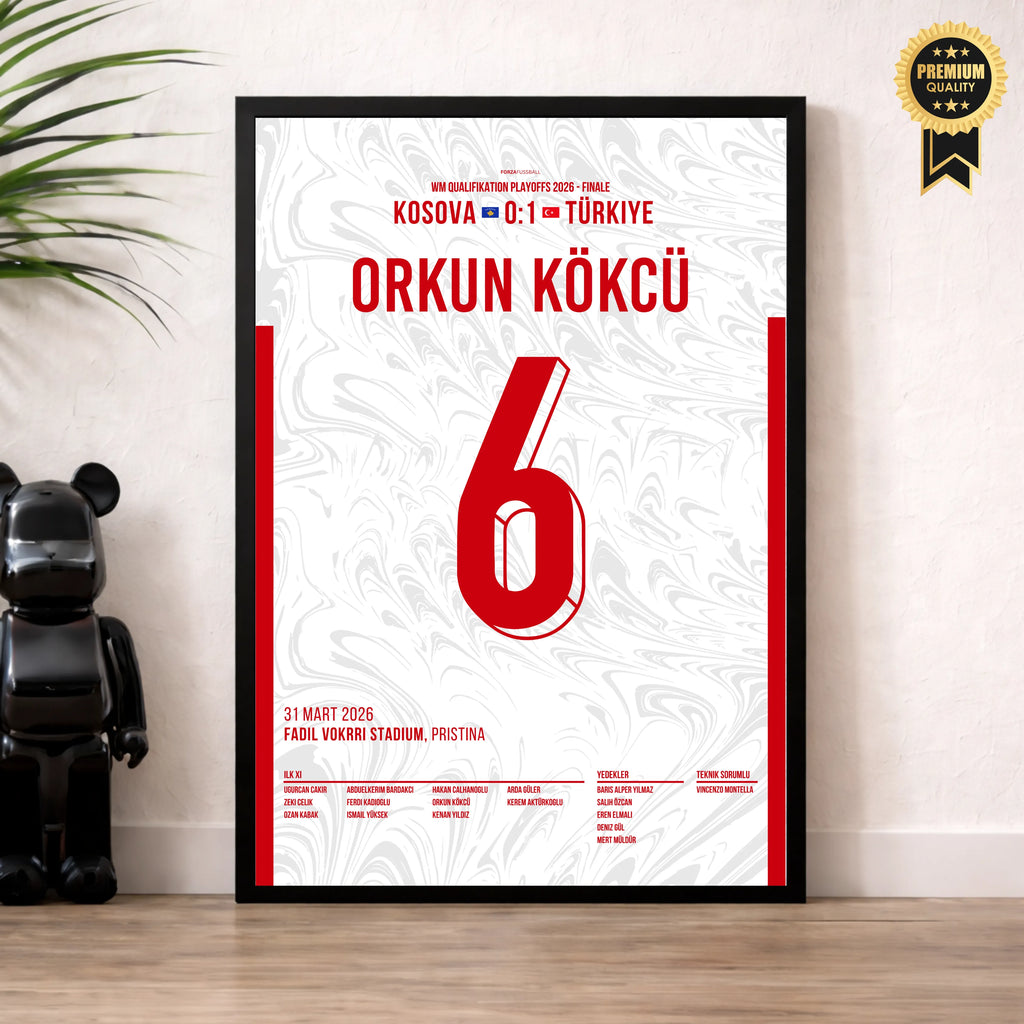 Ferdi X Orkun WM 2026 Quali - 1+1 Set Fußball Poster mit Rahmen