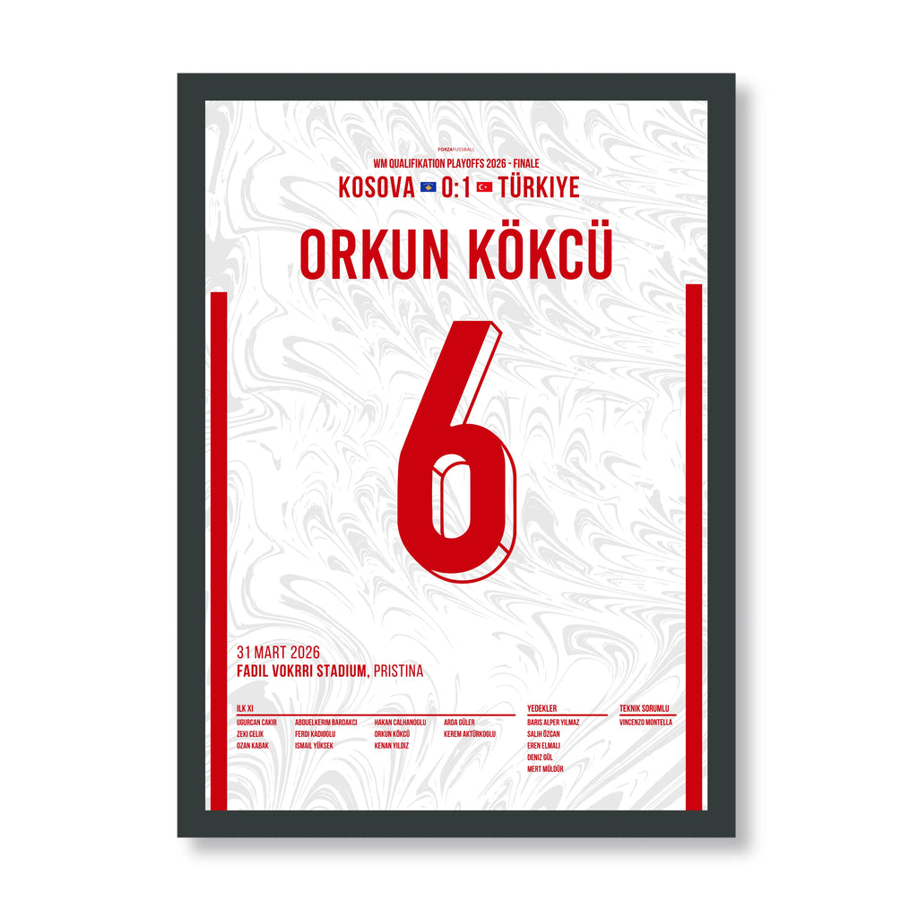 Ferdi X Orkun WM 2026 Quali - 1+1 Set Fußball Poster mit Rahmen