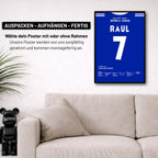 Raul köpft Schalke gegen die Bayern ins Pokalfinale 2011 Fußball Poster mit Rahmen