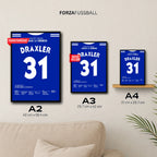 Julian Draxler´s Stern geht per Traumtor im DFB Pokal 2011 auf Fußball Poster mit Rahmen