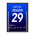 Naldo wird Schalke's Derbyhero beim 4:4 in Dortmund Fußball Poster mit Rahmen