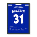 Julian Draxler´s Stern geht per Traumtor im DFB Pokal 2011 auf Fußball Poster mit Rahmen