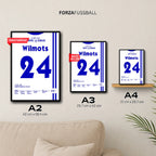 Schalke's Eurofighter gewinnen den Uefa Cup 1997 Fußball Poster mit Rahmen