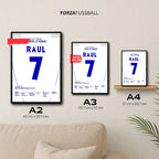 Schalke schenkt Inter 5 Tore ein und erobert das San Siro Fußball Poster mit Rahmen