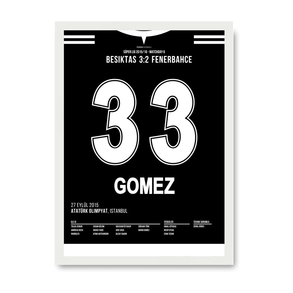 Quaresma X Gomez - 1+1 Set Fußball Poster mit Rahmen