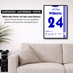Schalke vs Inter - 1+1 Set Fußball Poster mit Rahmen