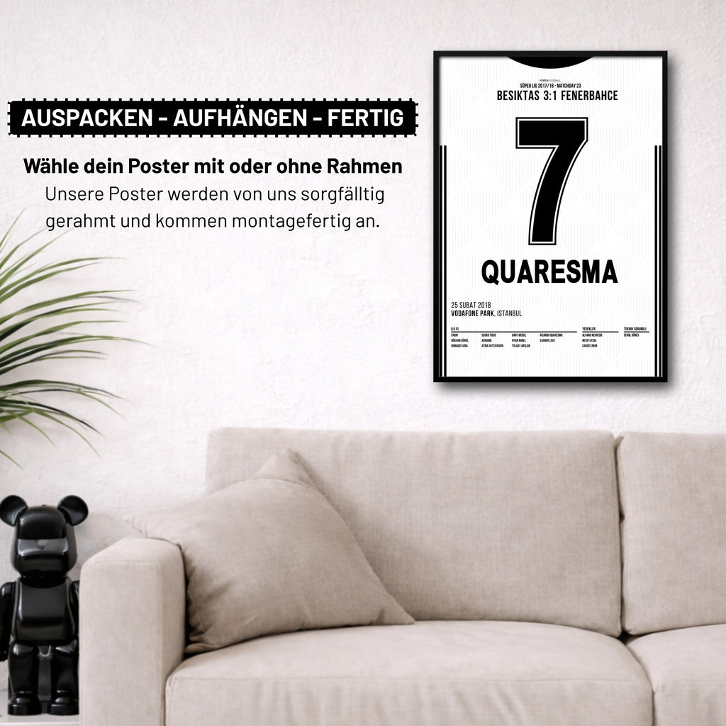 Quaresma X Gomez - 1+1 Set Fußball Poster mit Rahmen