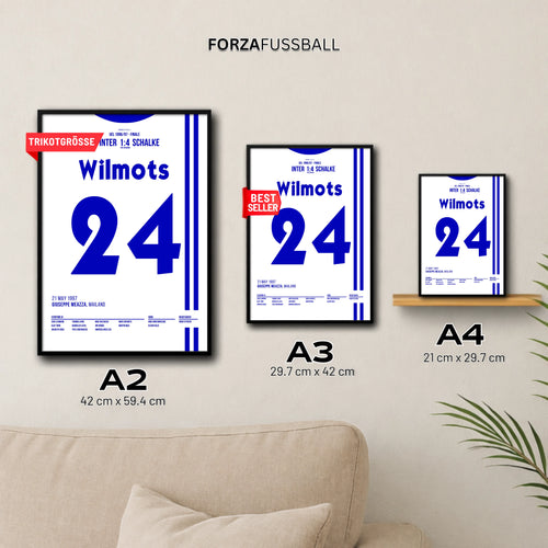 Schalke vs Inter - 1+1 Set Fußball Poster mit Rahmen