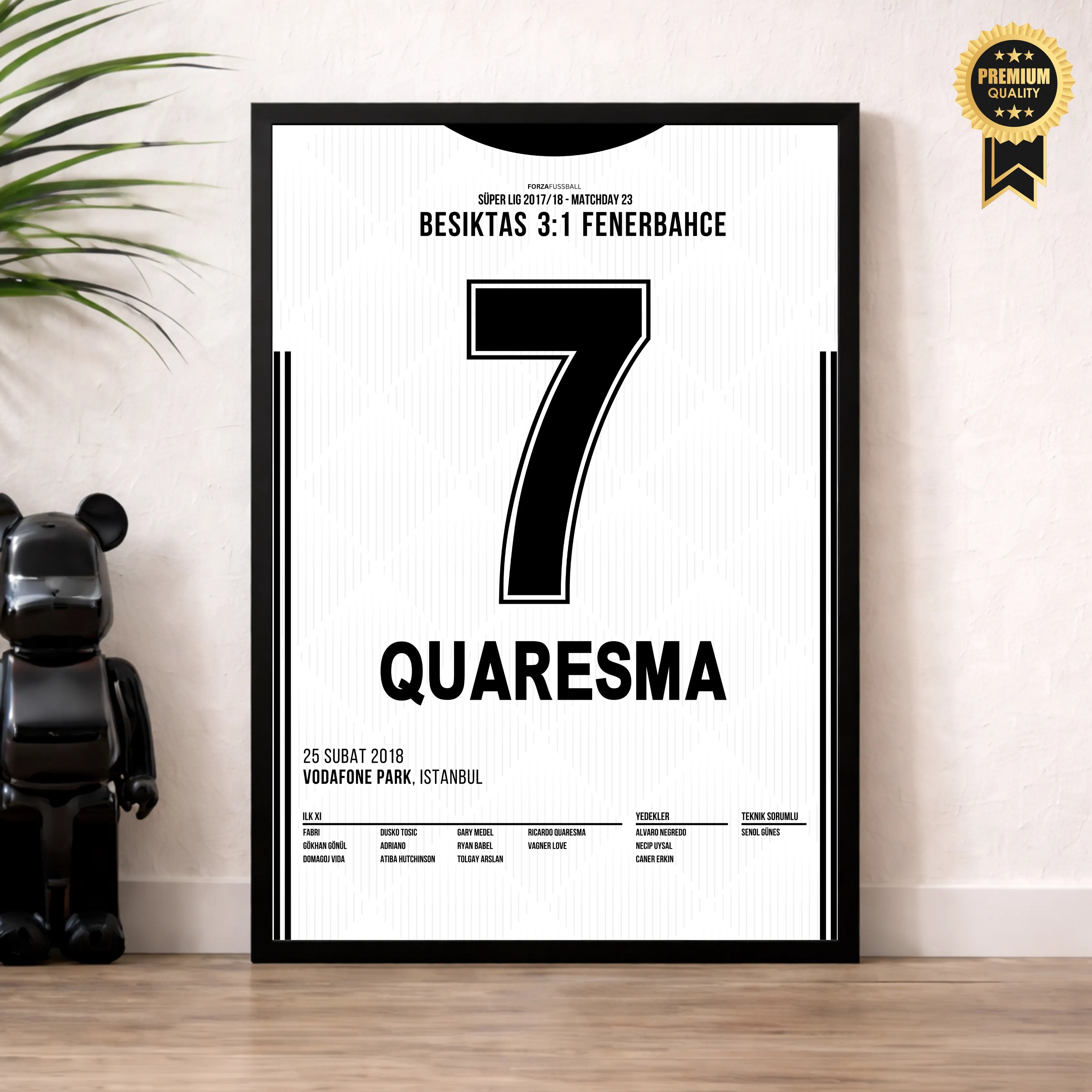 Besiktas Icon Bundle Fußball Poster mit Rahmen