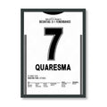 Quaresma mit dem Trivela zum Derbysieg Fußball Poster mit Rahmen