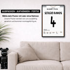 Ramos rettet Real gegen Atletico in letzter Sekunde per Kopfballtor Fußball Poster mit Rahmen
