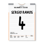 Ramos rettet Real gegen Atletico in letzter Sekunde per Kopfballtor Fußball Poster mit Rahmen