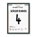 Ramos rettet Real gegen Atletico in letzter Sekunde per Kopfballtor Fußball Poster mit Rahmen