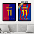 Raphinha Super Cup - El Clasico Set Fußball Poster mit Rahmen