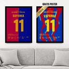 Raphinha Super Cup - El Clasico Set Fußball Poster mit Rahmen