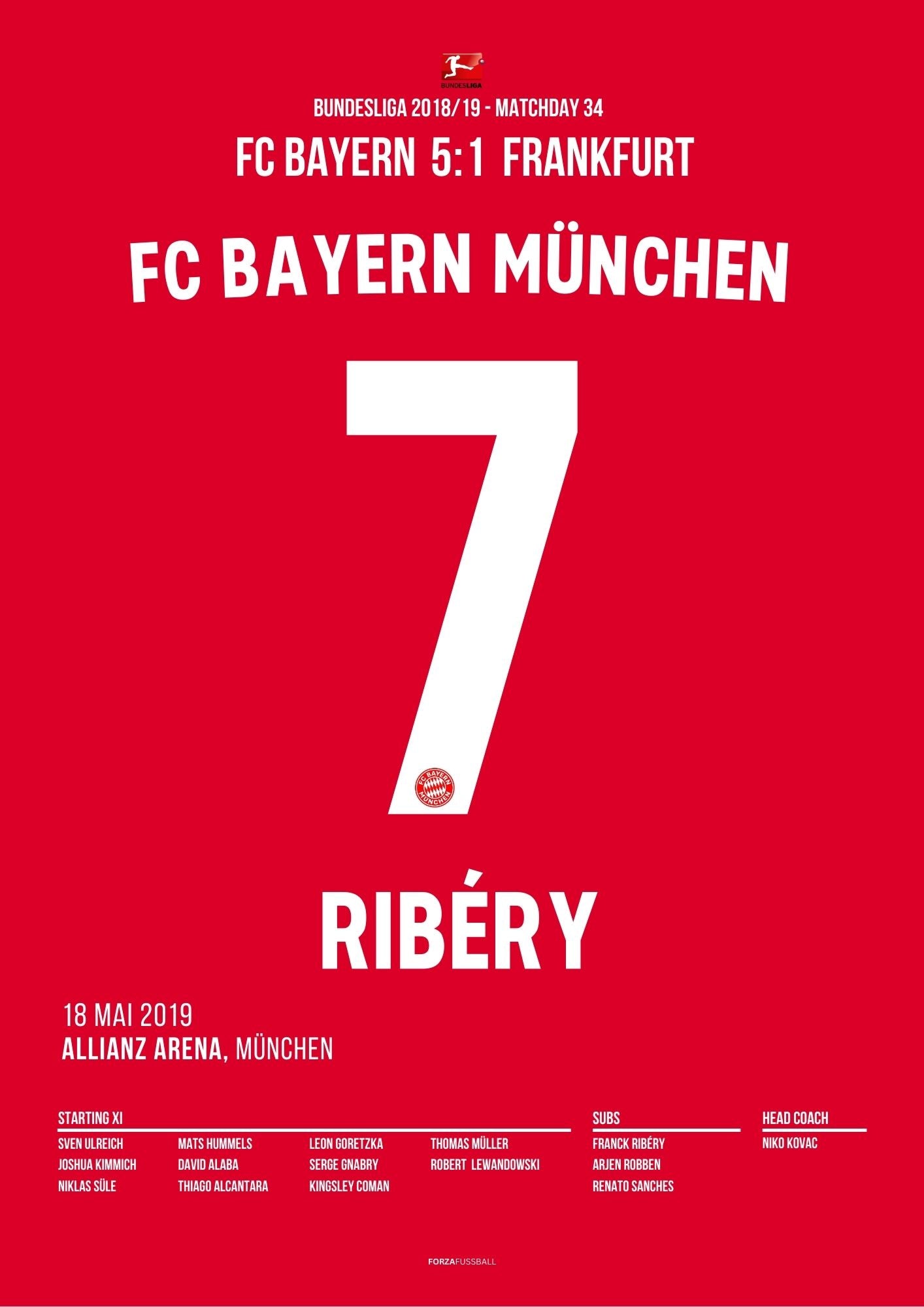 Ribery trifft in seinem letzten Bayern Spiel