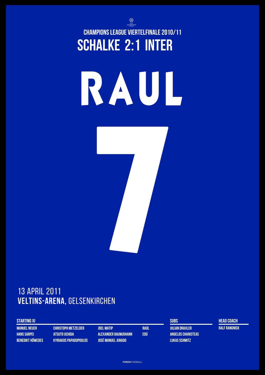 Raul und Schalke weisen Titelverteidiger Inter im CL Viertelfinale 2011 die Grenzen auf