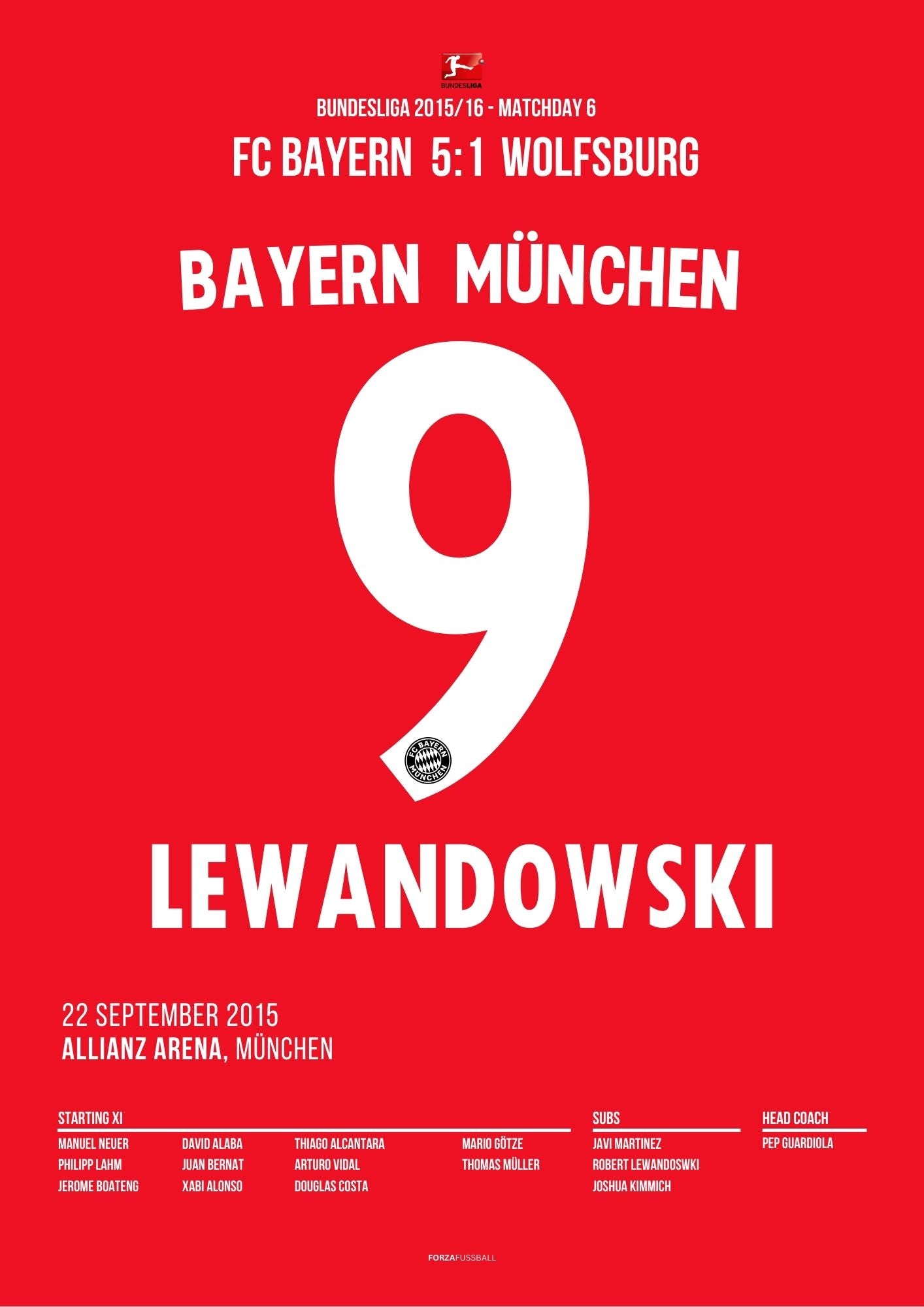 Lewandowski mit 5 Toren in 9 Minuten