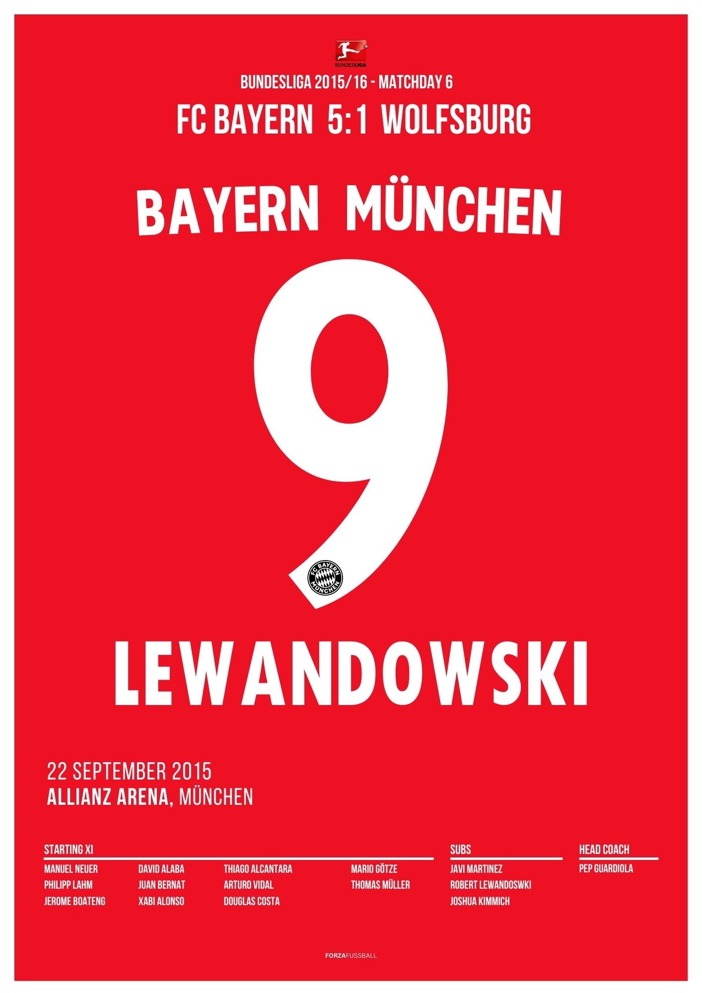 Lewandowski mit 5 Toren in 9 Minuten