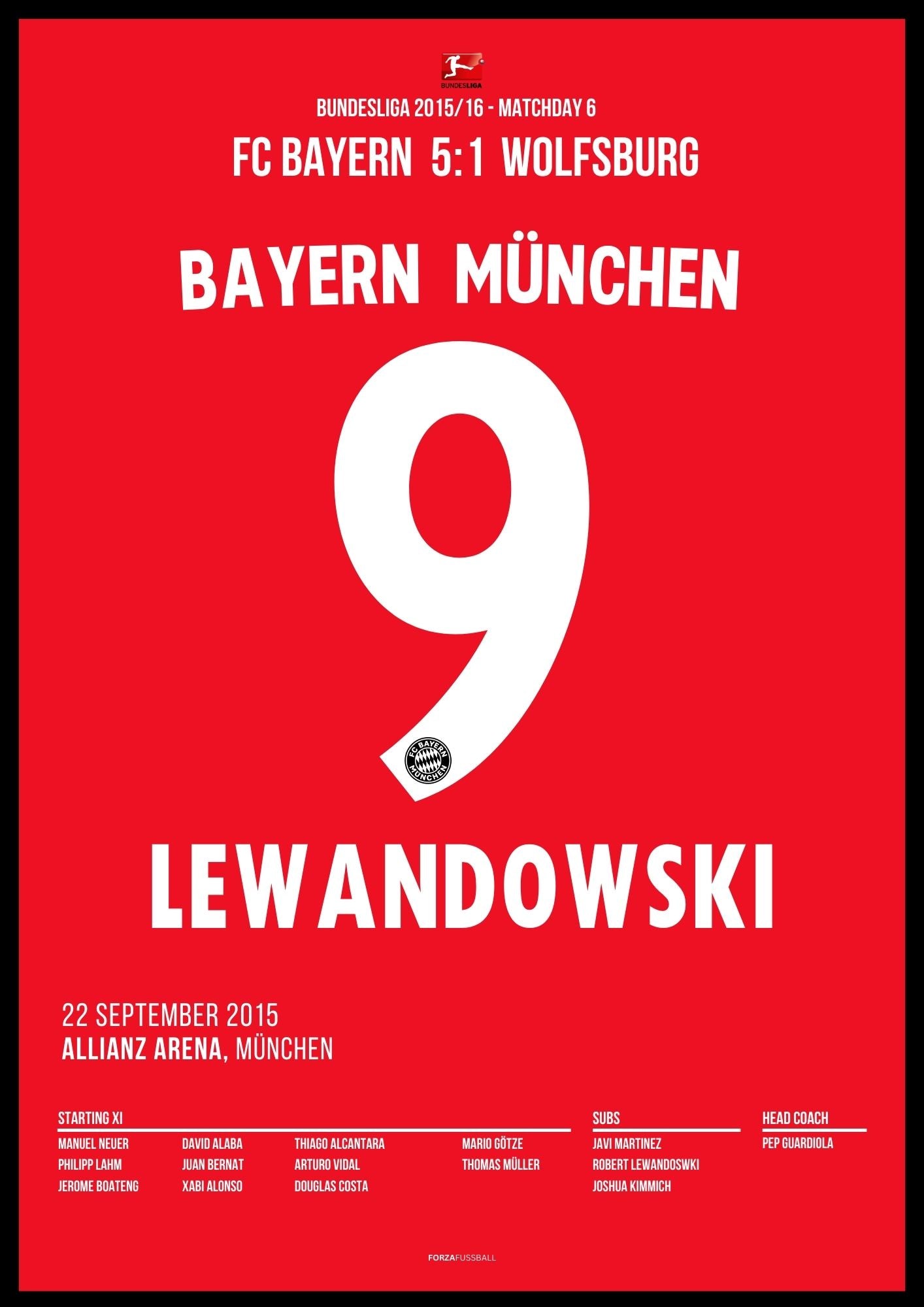 Lewandowski mit 5 Toren in 9 Minuten