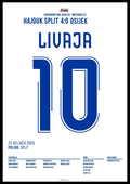 Marko Livaja mit Doppelpack gegen Osijek Fußball Poster mit Rahmen