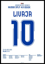 Marko Livaja mit Doppelpack gegen Osijek Fußball Poster mit Rahmen