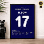 Moussa Sow mit dem Fallrückzieher Tor gegen ManU Fußball Poster mit Rahmen