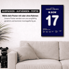 Moussa Sow mit dem Fallrückzieher Tor gegen ManU Fußball Poster mit Rahmen
