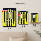 Alex dreht das Spiel im 1. Derby in der Türk Telekom Arena Fußball Poster mit Rahmen