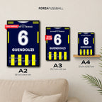 Guendouzi schießt Fener zum Super Cup Sieg gegen Gala Fußball Poster mit Rahmen