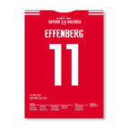 Effenberg stemmt den Henkelpott in den Mailänder Nachthimmel Fußball Poster mit Rahmen