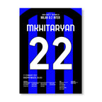 Mkhitaryan und Inter überrollen Milan im Euroderby 2023 Fußball Poster mit Rahmen