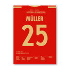 Müller und die Bayern schießen Prime Barca mit 4:0 ab Fußball Poster mit Rahmen