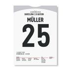 Müller und die Bayern deklassieren Barcelona mit 8:2 Fußball Poster mit Rahmen