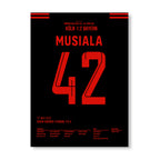 Musiala raubt Dortmund die Meisterschaft in letzter Minute Fußball Poster mit Rahmen