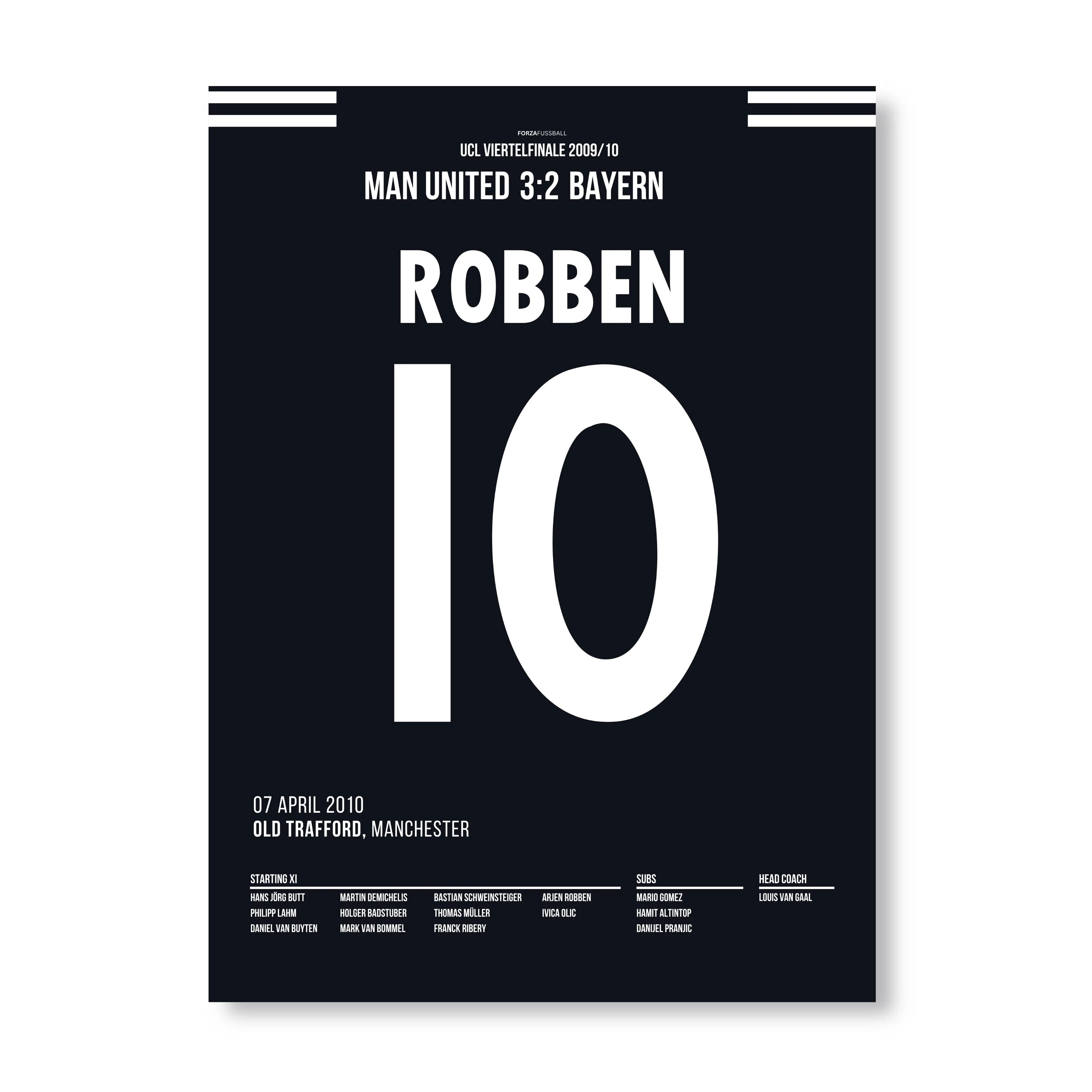 Robbeeeeen! Bayerns süßeste Niederlage Fußball Poster mit Rahmen
