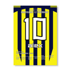 Alex dreht das Spiel im 1. Derby in der Türk Telekom Arena Fußball Poster mit Rahmen