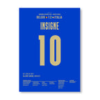 Insigne schickt Italien per Traumtor Richtung EM Halbfinale Fußball Poster mit Rahmen