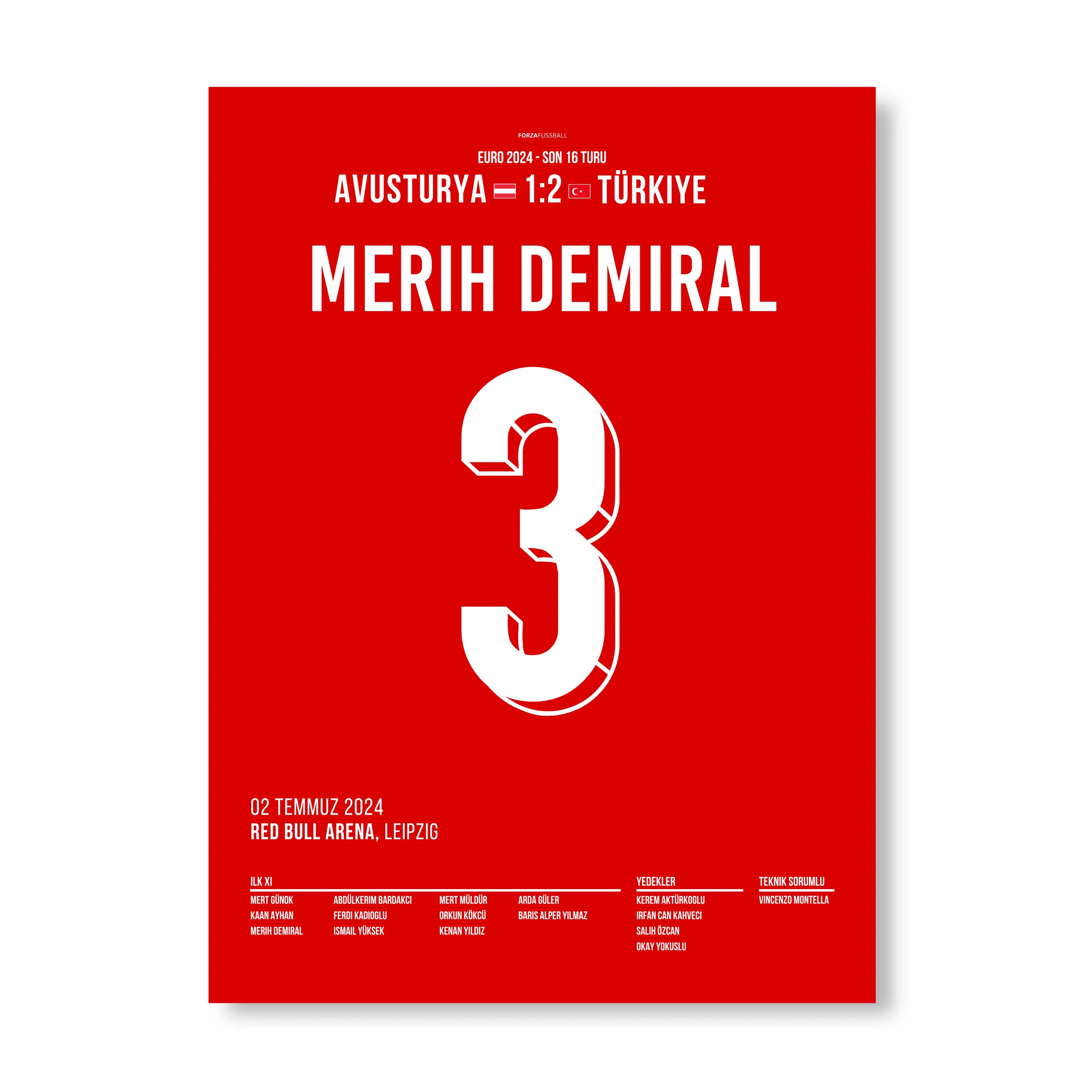 Merih Demiral mit dem Doppelpack im EM Achtelfinale gegen Österreich