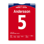 Andersson's indirekter Freistoß krönt die Bayern zum Last-Minute Meister Fußball Poster mit Rahmen