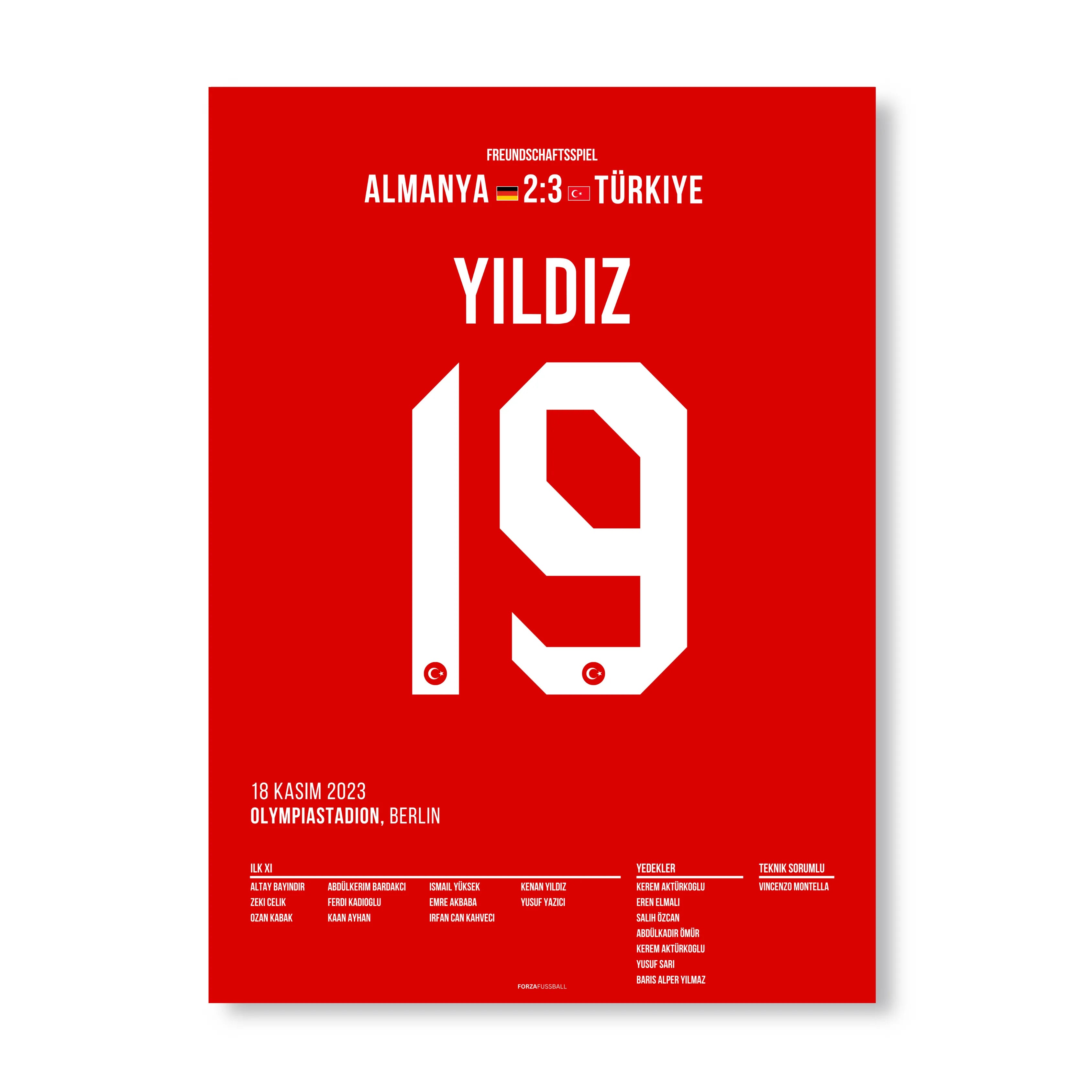 Kenan Yildiz knallt den Ball gegen Deutschland unter die Latte