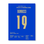 Bonucci trifft zum Ausgleich im EM-Finale vs England Fußball Poster mit Rahmen