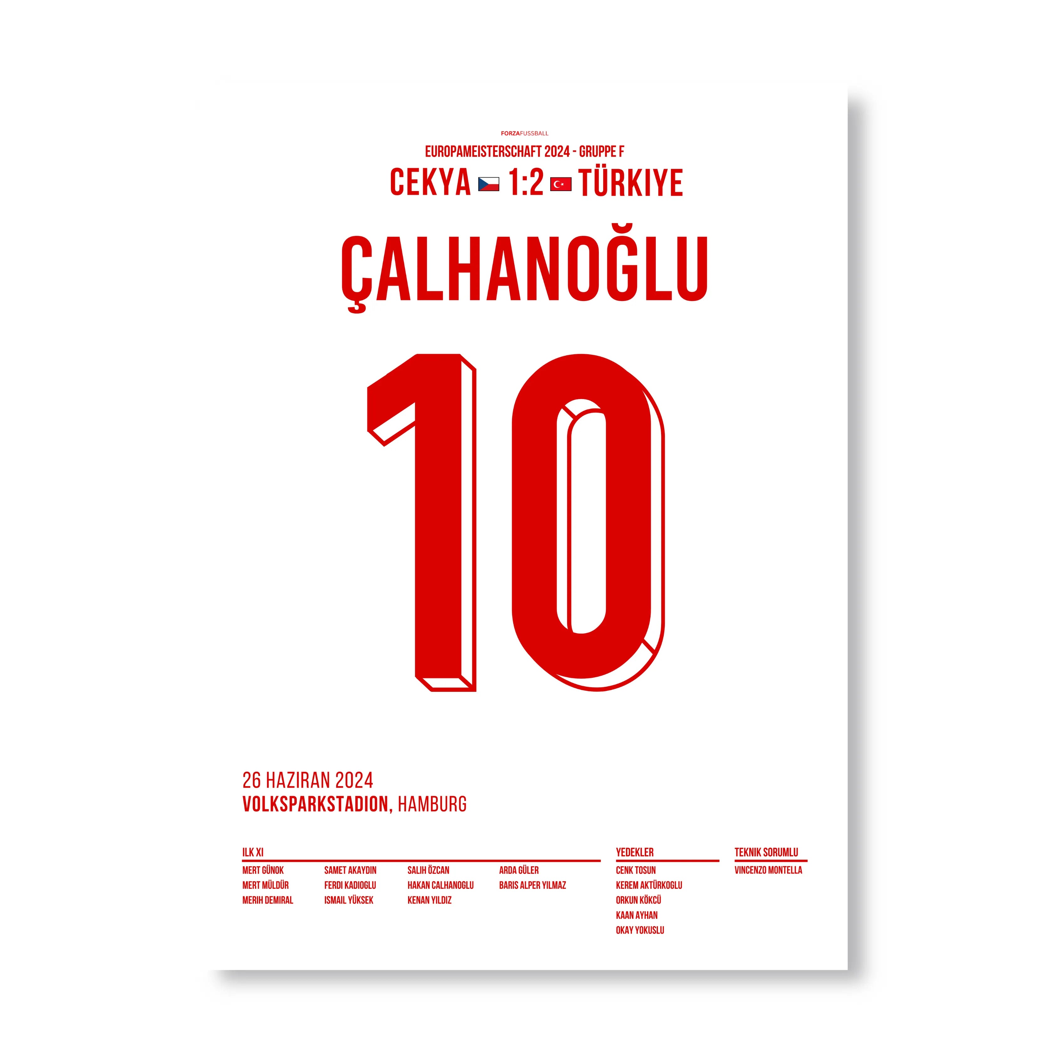 Hakan Calhanoglu´s Tor vs. Tschechien bei der EM 24