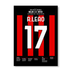 Leao nimmt Inter mit 2 Toren im Derby auseinander Fußball Poster mit Rahmen