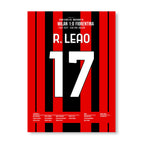 Scudetto Loading..Leao's später Siegtreffer gegen die Fiorentina Fußball Poster mit Rahmen